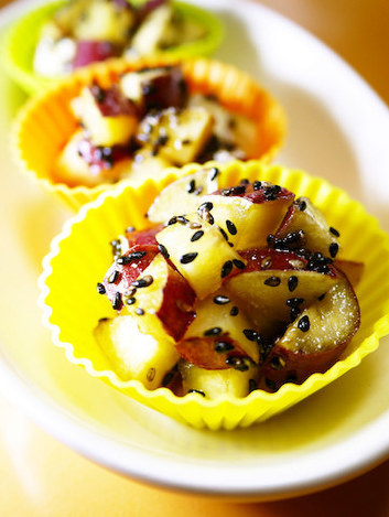 さつまいも☆可愛いきんちゃく☆お弁当に