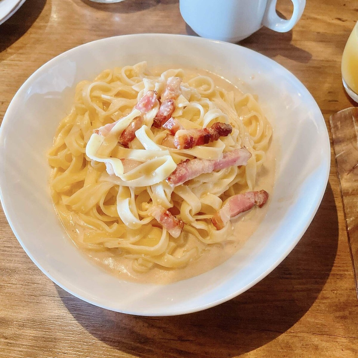 レンジで簡単！明太カルボナーラ