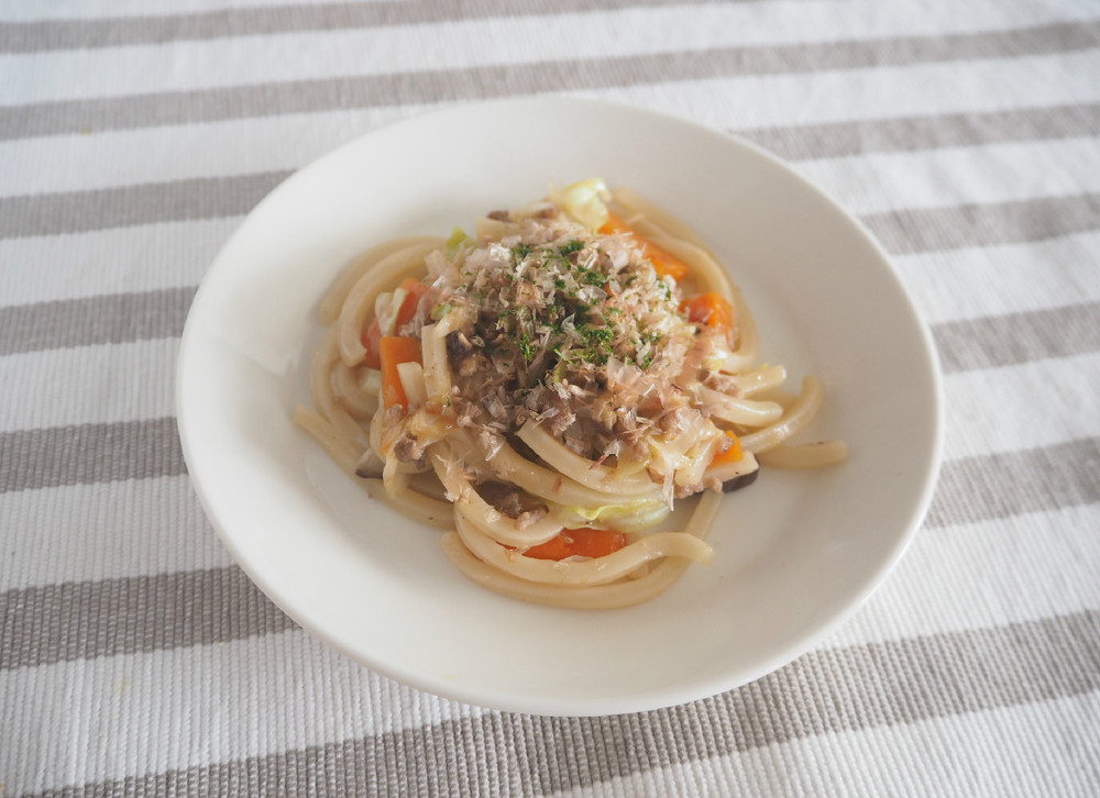 ツナの焼きうどん