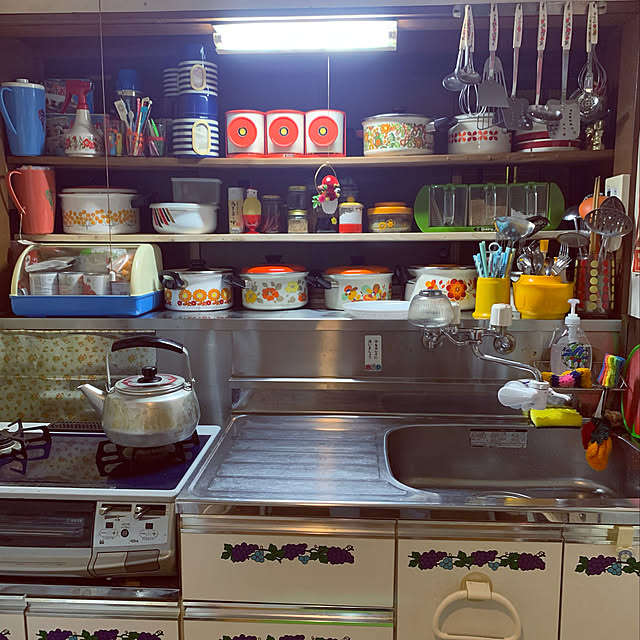 レトロポップ キッチン セット 昭和レトロ 雑貨 インテリア オイルポット 花柄 レトロポップキッチングッズ