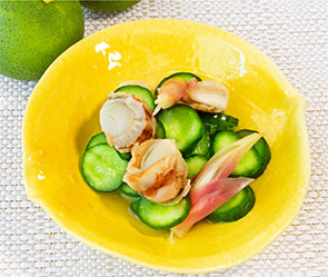 ボイルホタテとエノキの酢の物サラダ小清水裕子の美肌＆ダイエットレシピ☆忙しい人のために