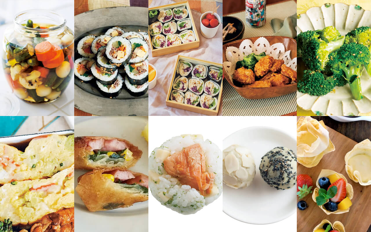 halgohan 過去に作ったピクニック弁当まとめ♡ 詰め方やおかずなど参考になれば 嬉しいです😋🍴🍱🥪 これからお花見やピクニックが増える季節になってきたので嬉しいなぁ᷇࿀ ᷆おにぎらずやサンドウィッチに するだけで格段に華やかになりますよね！ 同じおかずでも