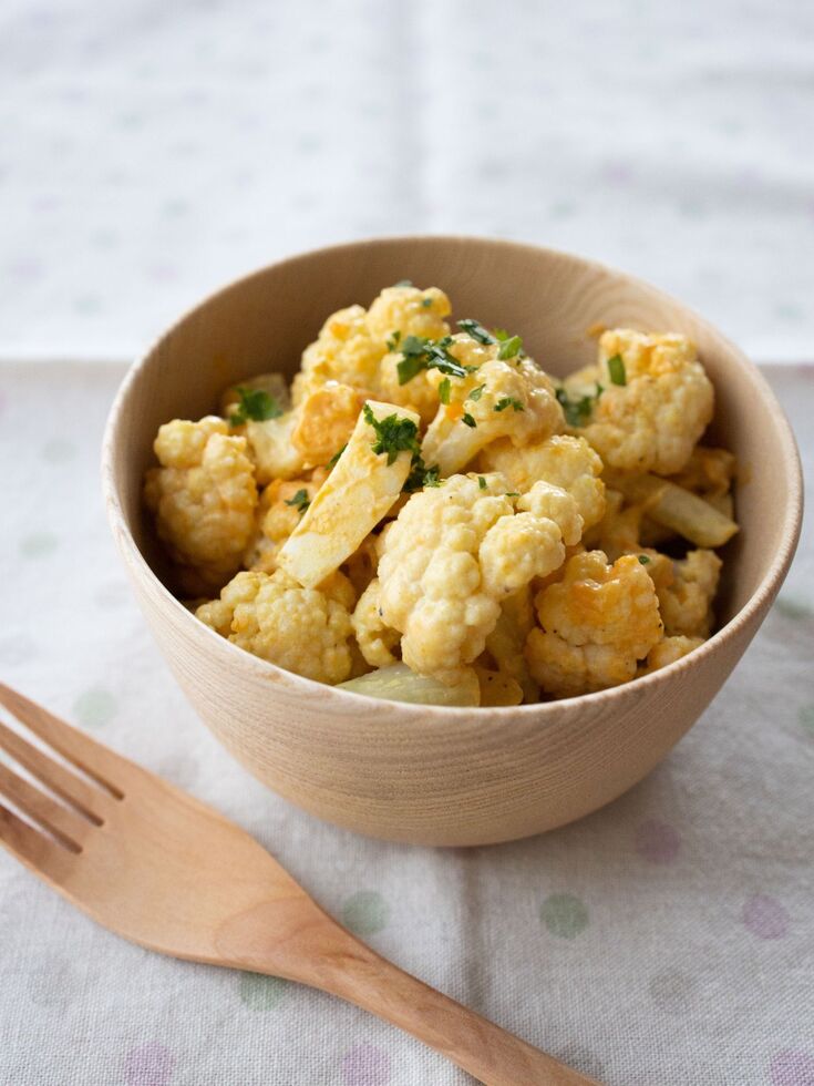 お弁当のおかずにも！ カリフラワーのおかかマヨあえ