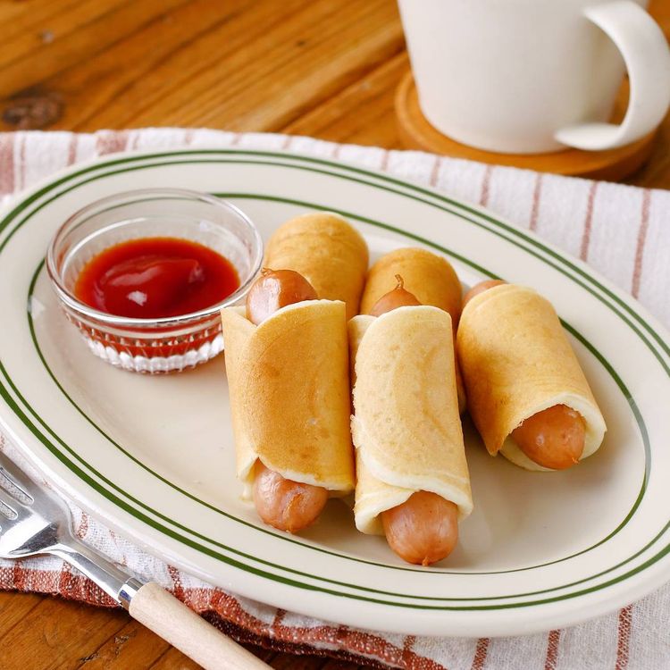揚げずに簡単♪ 卵焼き器でアメリカンドッグ