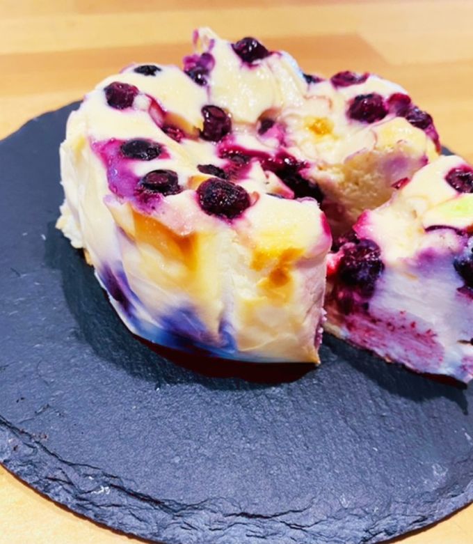 米粉でブルーベリーバスクチーズケーキ by meimasaクックパッド簡単おいしいみんなのレシピが392万品