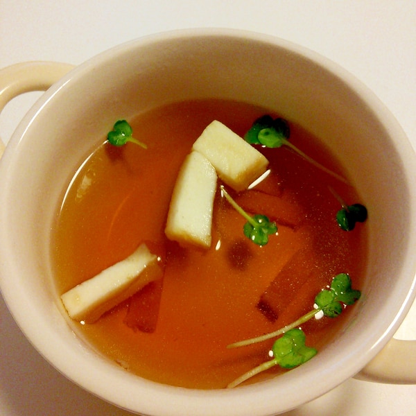 貝割れ大根入り *^^* 春雨スープ☆