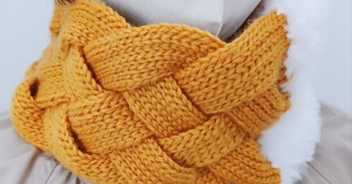 ランドスケープで編む 2目ゴム編みのメビウスネックウォーマー手作りレシピクロバー株式会社