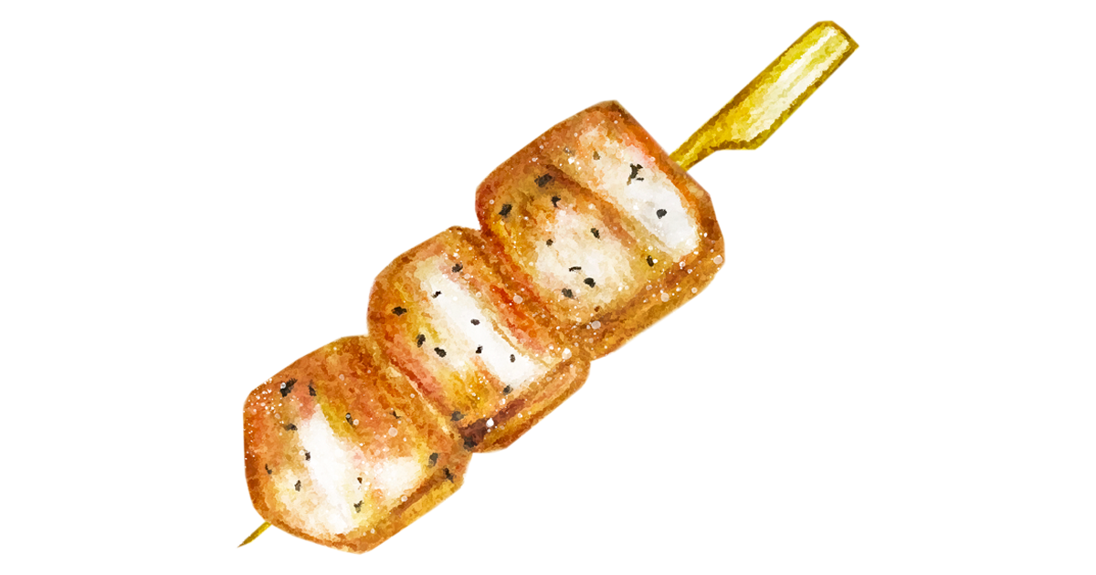 串にささった焼き鳥のフリーイラストフリーイラスト・クラシック フリクラ