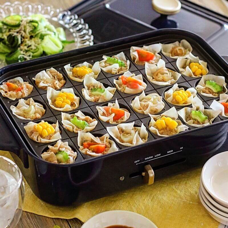 ホットプレートで作る簡単シュウマイ - tibori.com