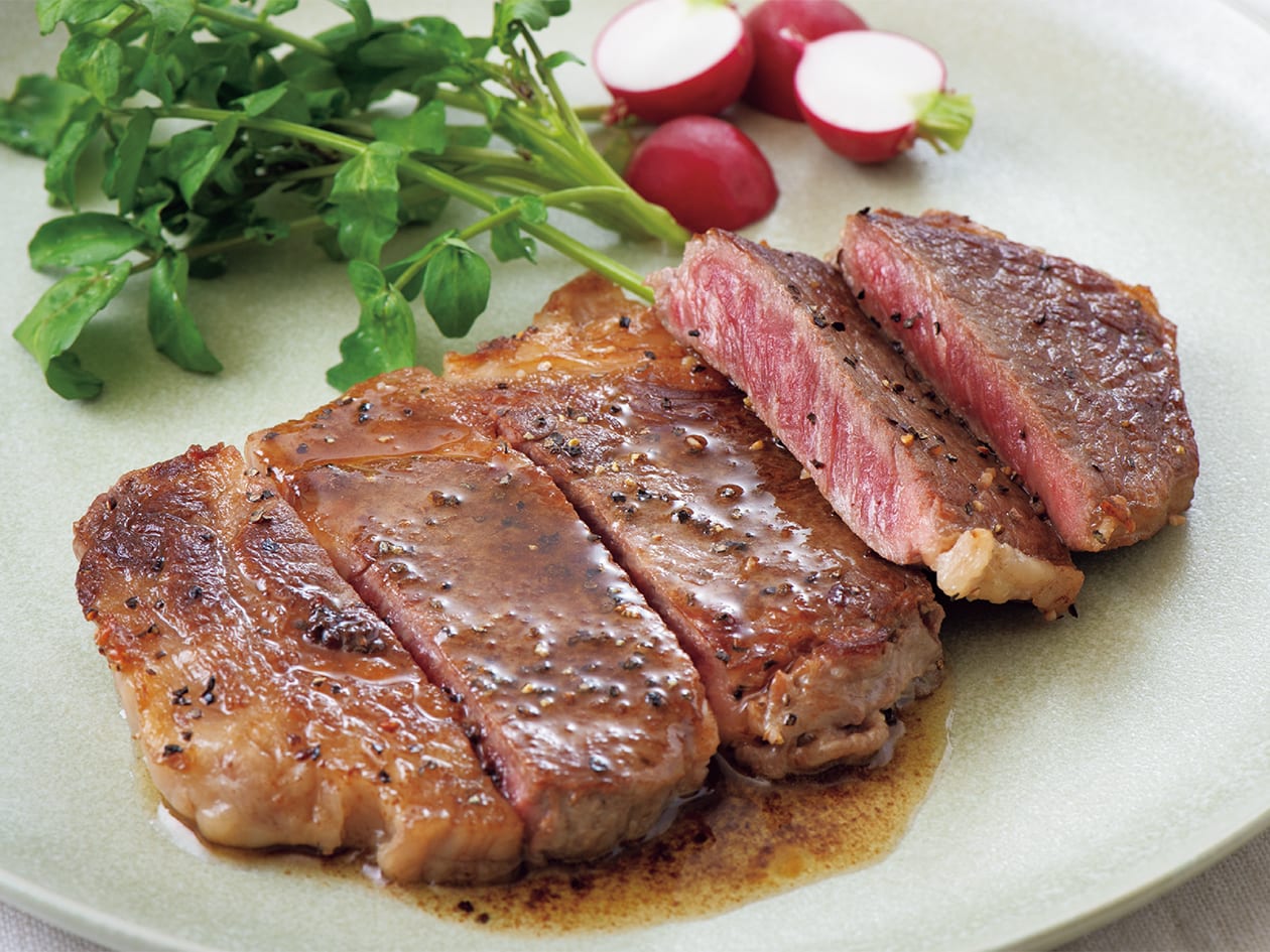 冷凍肉のステーキ