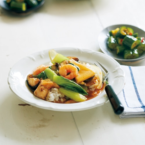 青梗菜のゆず胡椒風味中華丼