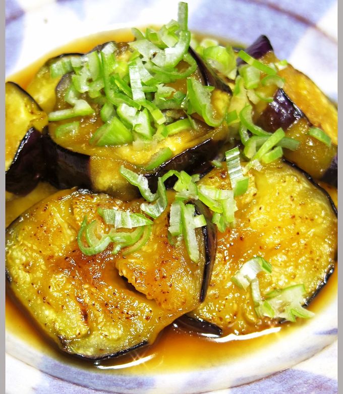 一番大好きな長茄子の白だし煮びたし♪