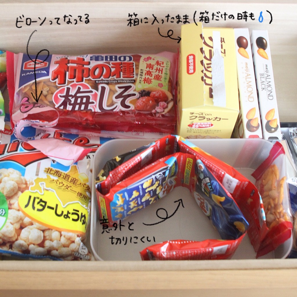 お菓子」のストックはどうしてる？無印良品グッズを使った収納アイデア5選フーディストノート