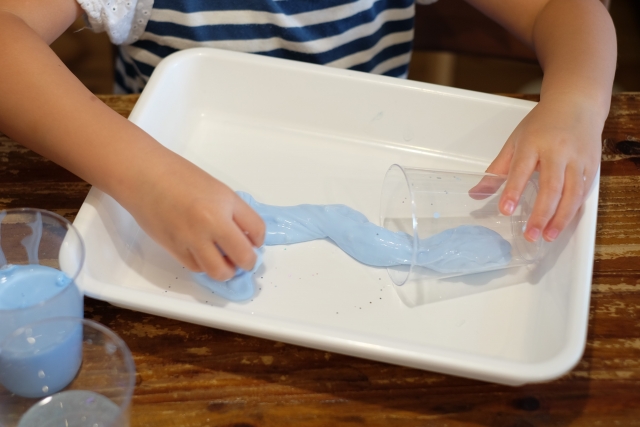 No Glue No Borax Fluffy Slime DIYのりもホウ砂も無しで簡単にコリコリでもふもふのスライム作れた 🥺✨