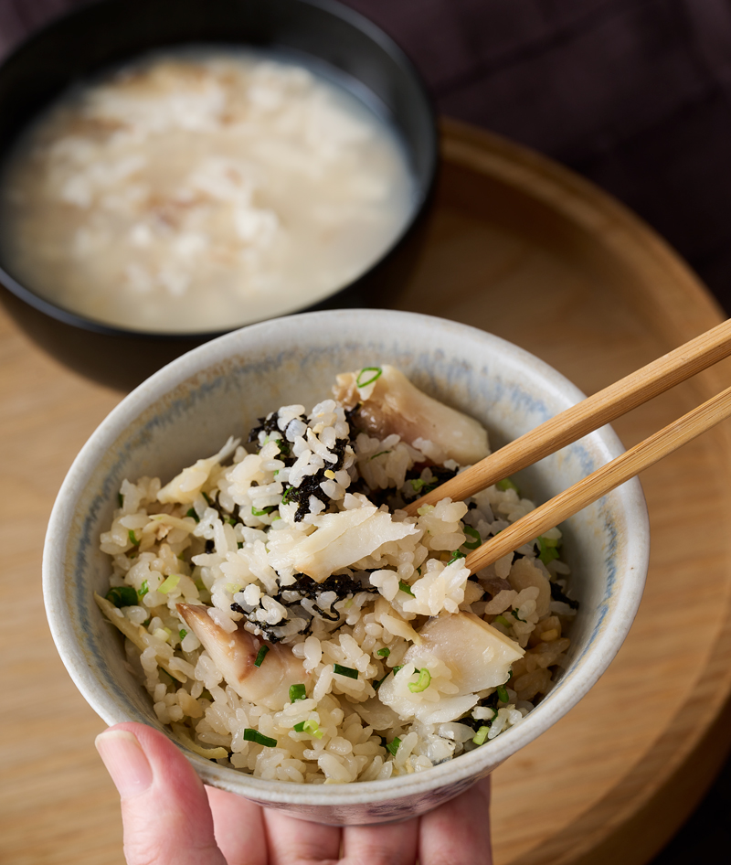 タコとアンチョビのガーリックライス