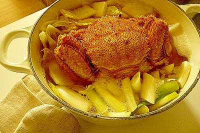 毛ガニ丸ごと鍋お料理レシピユワキヤ醤油・味噌大分