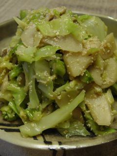 下味冷凍 キャベツと豚こまの生姜炒めクラシル