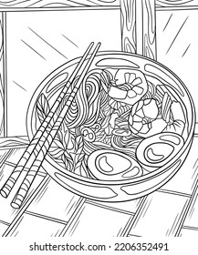 ぬりえ 食べ物 寄せ鍋 イラスト素材6999035- フォトライブラリ