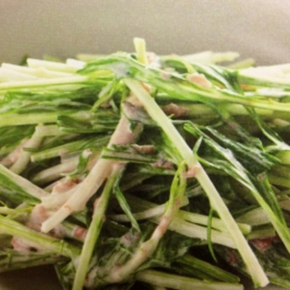 水菜とちくわの梅あえ