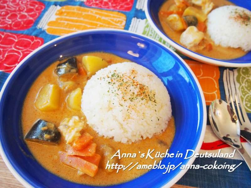 「男子ごはん」ピーナッツバターのトマトチキンカレ