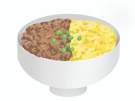 鶏そぼろ丼イラスト無料イラスト・フリー素材なら「イラストAC」