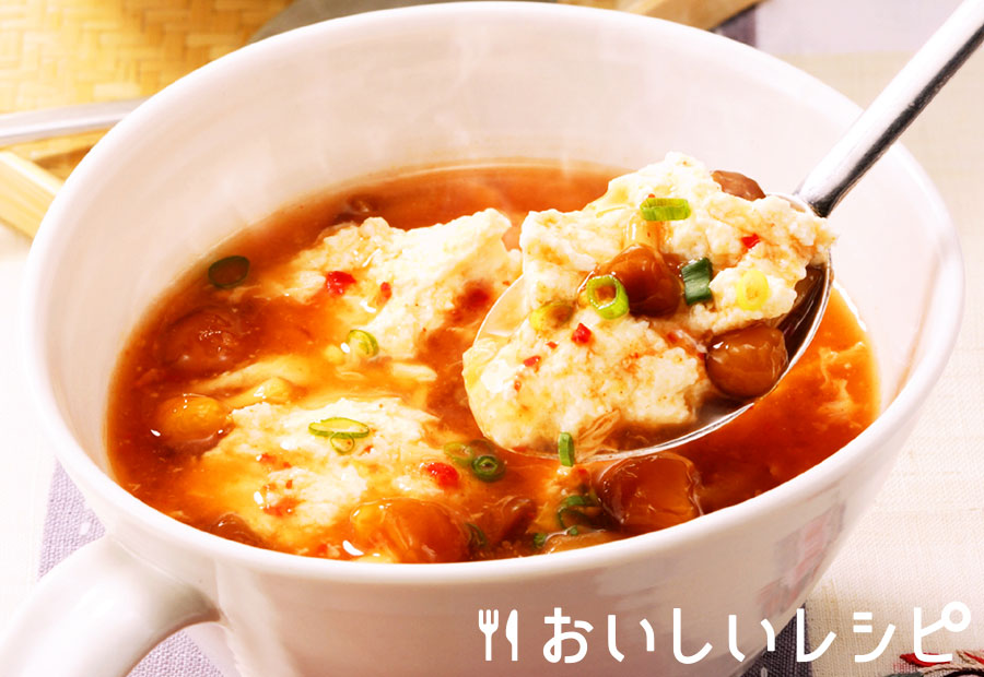 たらと豆腐のキムチスープ