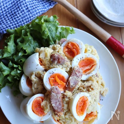 玉ねぎとなすとじゃがいもとウインナーの卵炒め」だ！帰雲山荘に遊ぶ会ブログ