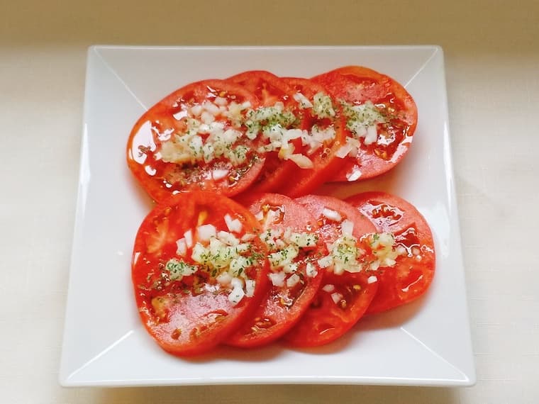 トマトと夏野菜のチキンソテ