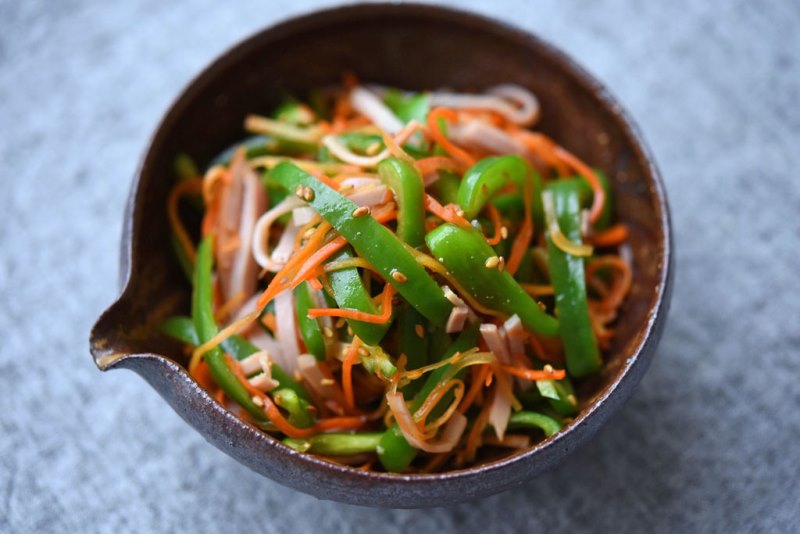 大根とピーマンしらすのさっぱり和え