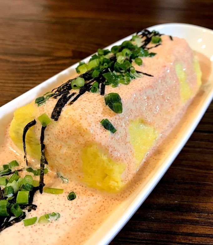 料亭のだしとつぶ出しで明太子出汁巻き玉子福岡・博多の和食、会席料理博多料亭稚加榮