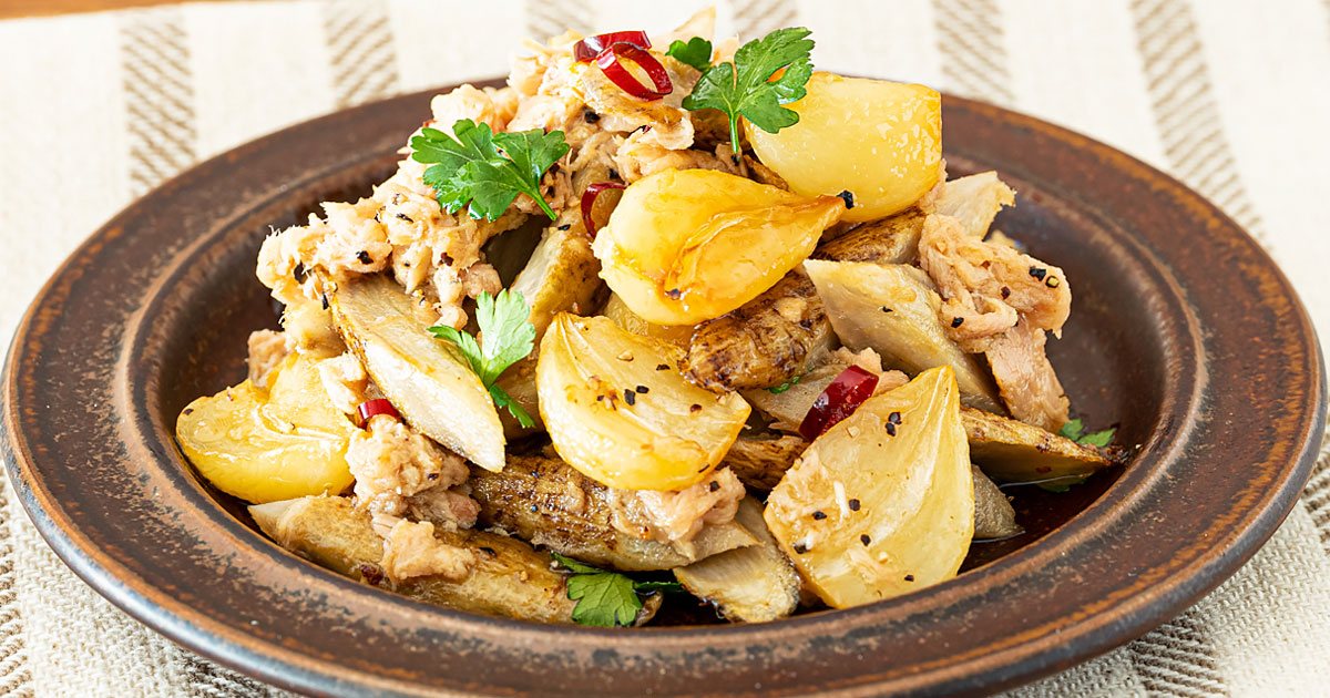 ほくほくにんにくのスタミナ塩炒め 絶品すぎる！ご飯に合う