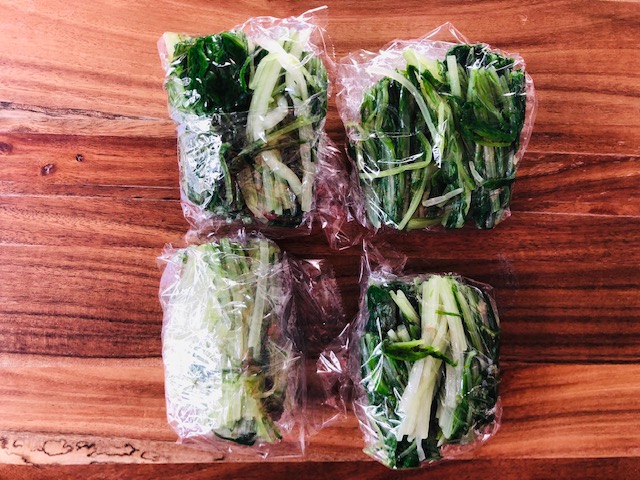 水菜の保存冷蔵・冷凍保存