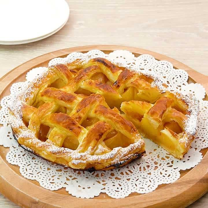 タルト型でアップルパイ♪