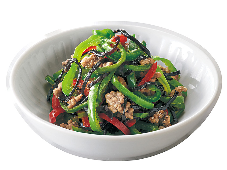 ピーマンの塩昆布あえ