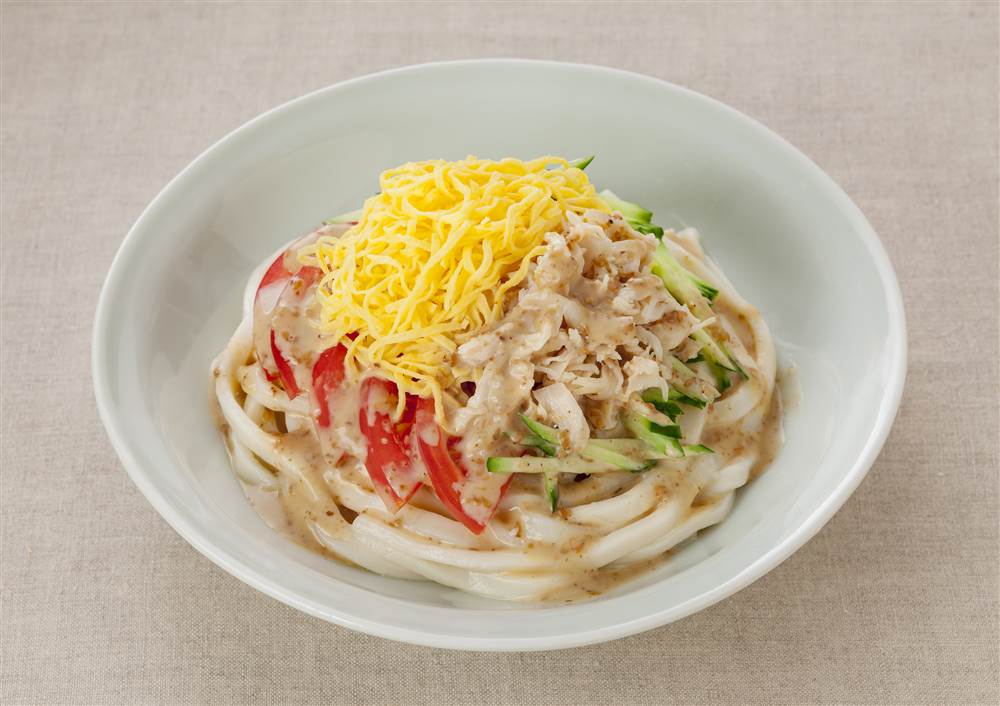 冷製 茹で鶏の梅うどん