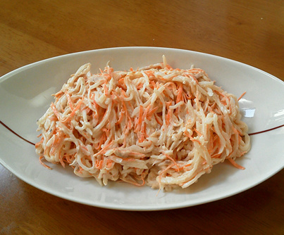 大根のけんとハムのわさびマヨポンサラダ - おうちで楽しむ簡単レシピ