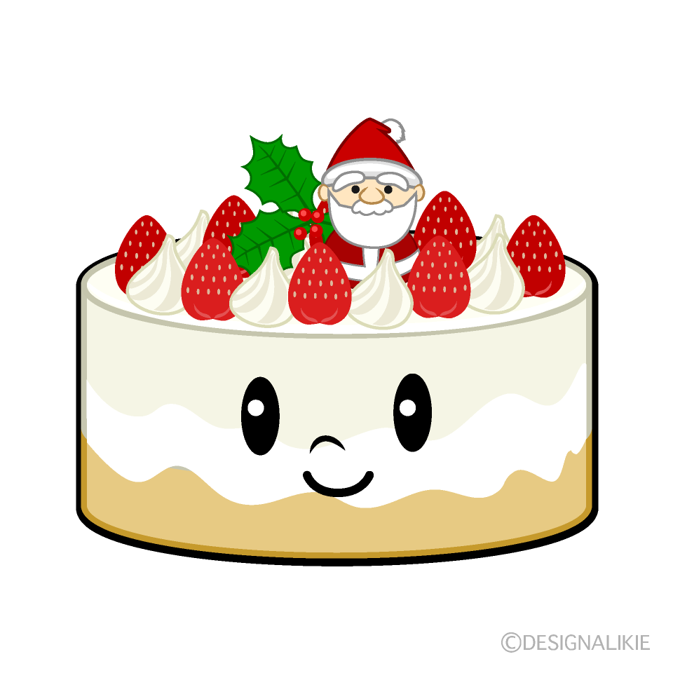 クリスマスケーキのフリーイラスト素材 - 無料のイラスト素材 タダ絵