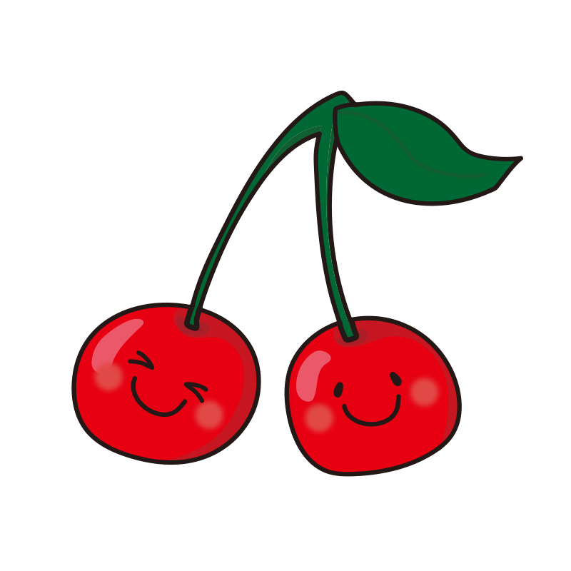 手書き さくらんぼイラスト・フリー素材なら「シンテリ」
