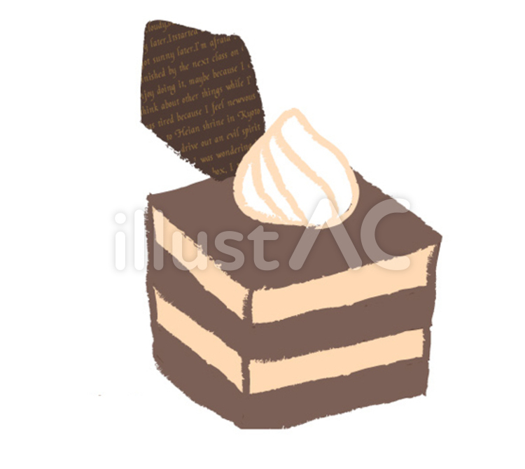 スイーツシリーズ☆いちごのチョコレートケーキ：イラスト無料