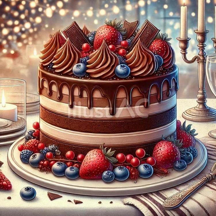 シンプルおしゃれなホールケーキイラスト・フリー素材なら「シンテリ」