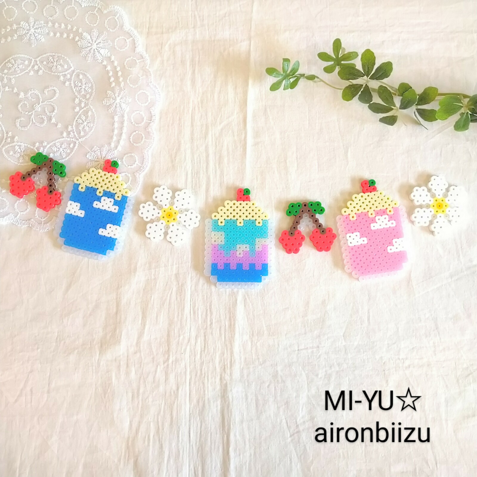 ♪アイロンビーズのケーキトッパー♪