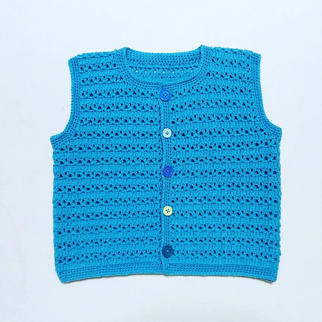 少し大きくなっても着せてあげたい♪かぎ針編みのキッズベスト＆帽子カフェで楽しむ編み物教室 あおいろニット 東京都調布市