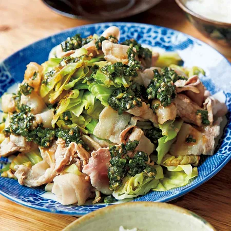 ニラともやしの豚しゃぶ巻き旨だれがけ