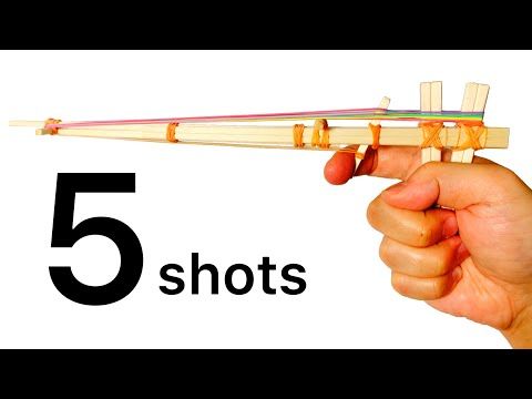 DIY 超強力わりばしクロスボウ ボウガン の作り方 How to make a toy crossbow