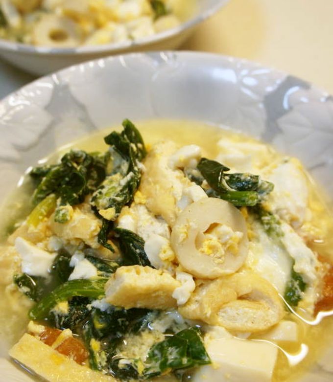 ちくわと豆腐の卵とじ 簡単あったかボリューム副菜♪