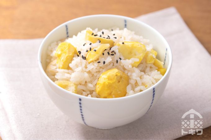 とうもろこしご飯と 厚揚げ煮物,夏野菜おかずの献立白ごはん.comの献立シリーズ夏野菜たっぷりの組み合わせ：白ごはん.com