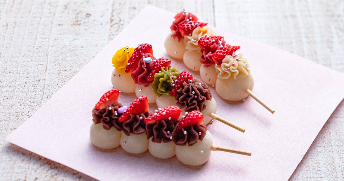 まるで宝石！浅草で見つけたカラフルキュートないちごだんご串るるぶ&more