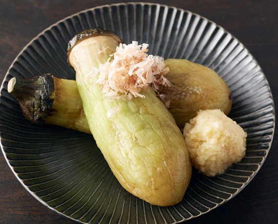 なすと豚ばらの温かいごまつゆそうめん