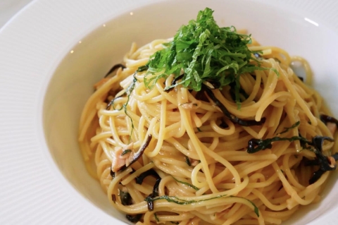 塩昆布とツナのパスタクラシル