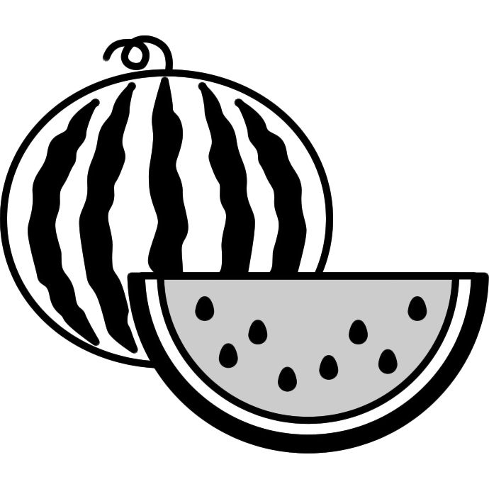 スイカのイラスト - 無料で使えるフルーツの素材集☆ - チコデザ